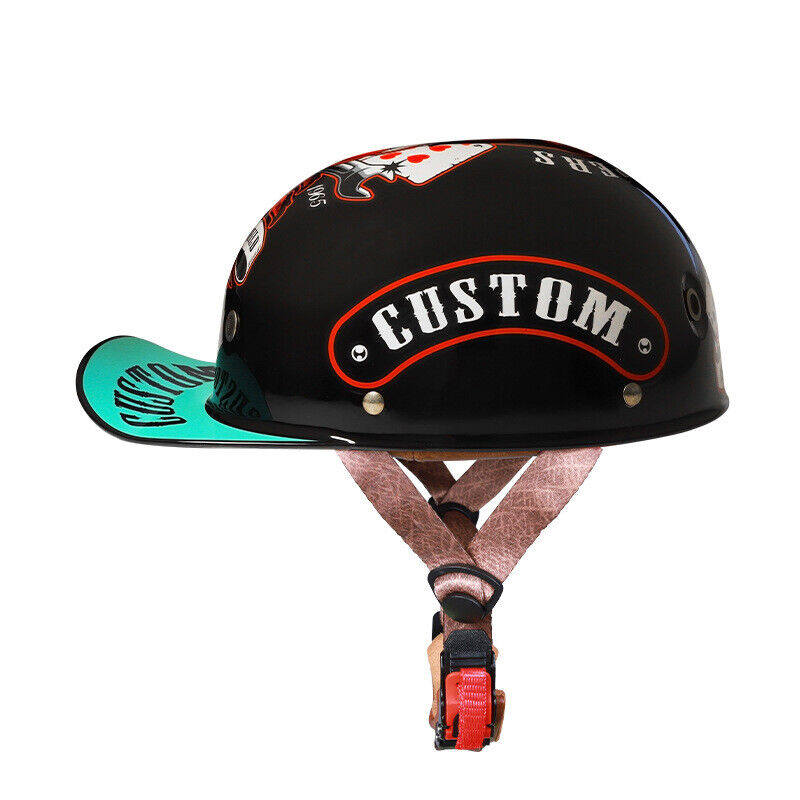 Colorful Half Helmet Baseball Cap Man Gift Motorcycle Scooter Moped Jet Helmet