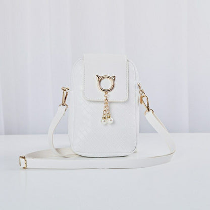 New Female Autumn Winter Mini Cross-body Shoulder Bags Pearl Tassel Diagonal Bag