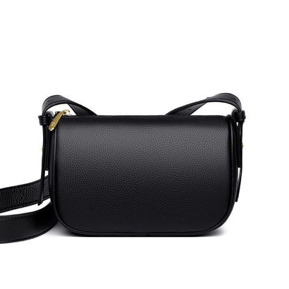 Shoulder Crossbody Tote Genuine Leather Bag Casual Simple Small Handbag Nylon