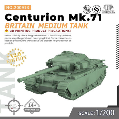 SSMODEL SS200913 1/200 Military Model Kit Britain Centurion Mk.71 Medium Tank