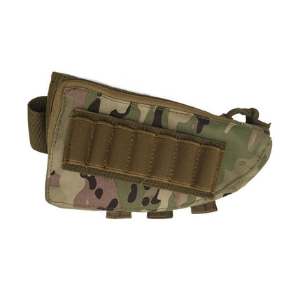 Tactical Hunting Rifle Buttstock Bag Magazine Pouch Rest Shell Mag Ammo Pouch