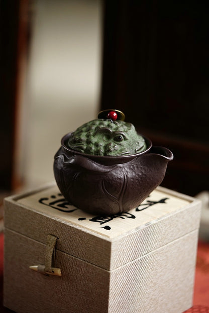 200cc chinese Yixing Handmade Zisha JinChan GaiWan Zi Clay tea cup Gongfu tureen