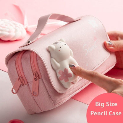 Kawaii Stationery Pensil Case Decompression Pencil Case Double Layer Pen Bag
