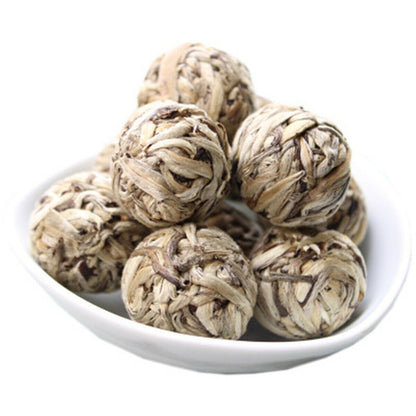 White Tea Bai Hao Yin Zhen Silver Needle Compressed Tea Ball Shaped Handmade