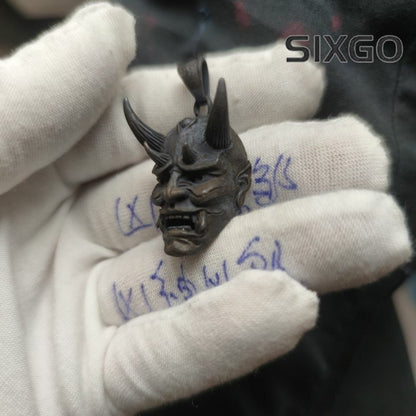 Copper Brass Ghost Face Fang Mask Casting Bonjour Mask Pendant
