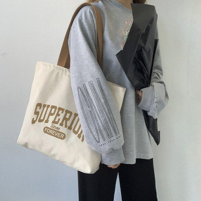 Canvas Totes Large Shoulder Bags Shopping Purse Handbag Tote Pouch 42*38 CM Bags