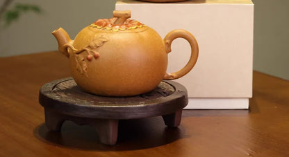 150cc chinese Yixing Handmade Zisha teapot Duan ni Persimmon Gongfu Tea Pot