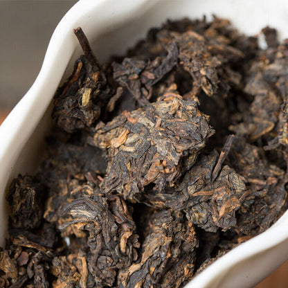 2015 TAETEA Dayi Pu'er Tea Xiang Shan Puer Cake Cooked Tea Ripe Shu Puerh 357g