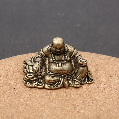 Copper Maitreya Buddha Statue Handmade Religions Buddha Sculptures
