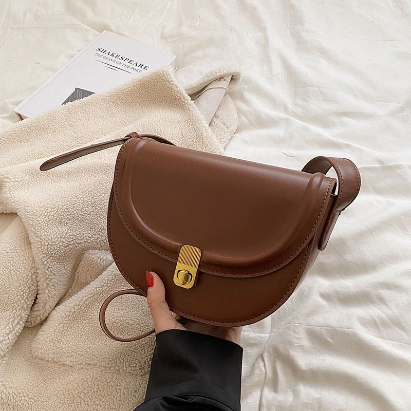 Shoulder Bag Versatile Bag Winter Texture Niche Saddle Bag Polyester Purse 1 PC