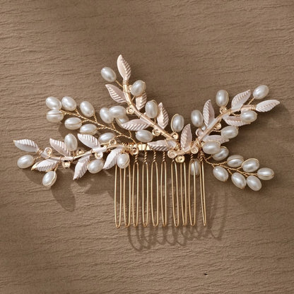 Women Hair Combs Korean Fashion Pearl Handmade Hairpins Clip DIY Styling Jewelry