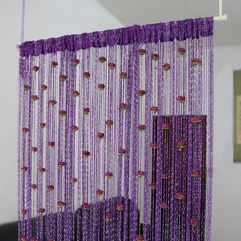 Door String Curtain French Window Thread Rope Left And Right Biparting 200x100cm