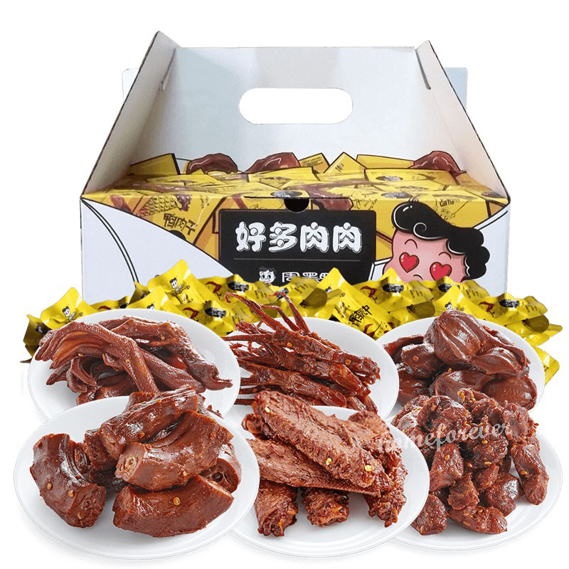 周黑鸭好多肉肉大礼包中国特产零食500g Zhouheiya Duck Snacks Chinese Specialty