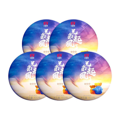Pu'er Tea Brothers Rises The Wind 2019 Pu'er Ripe Tea Cake 100g Yunnan Tea