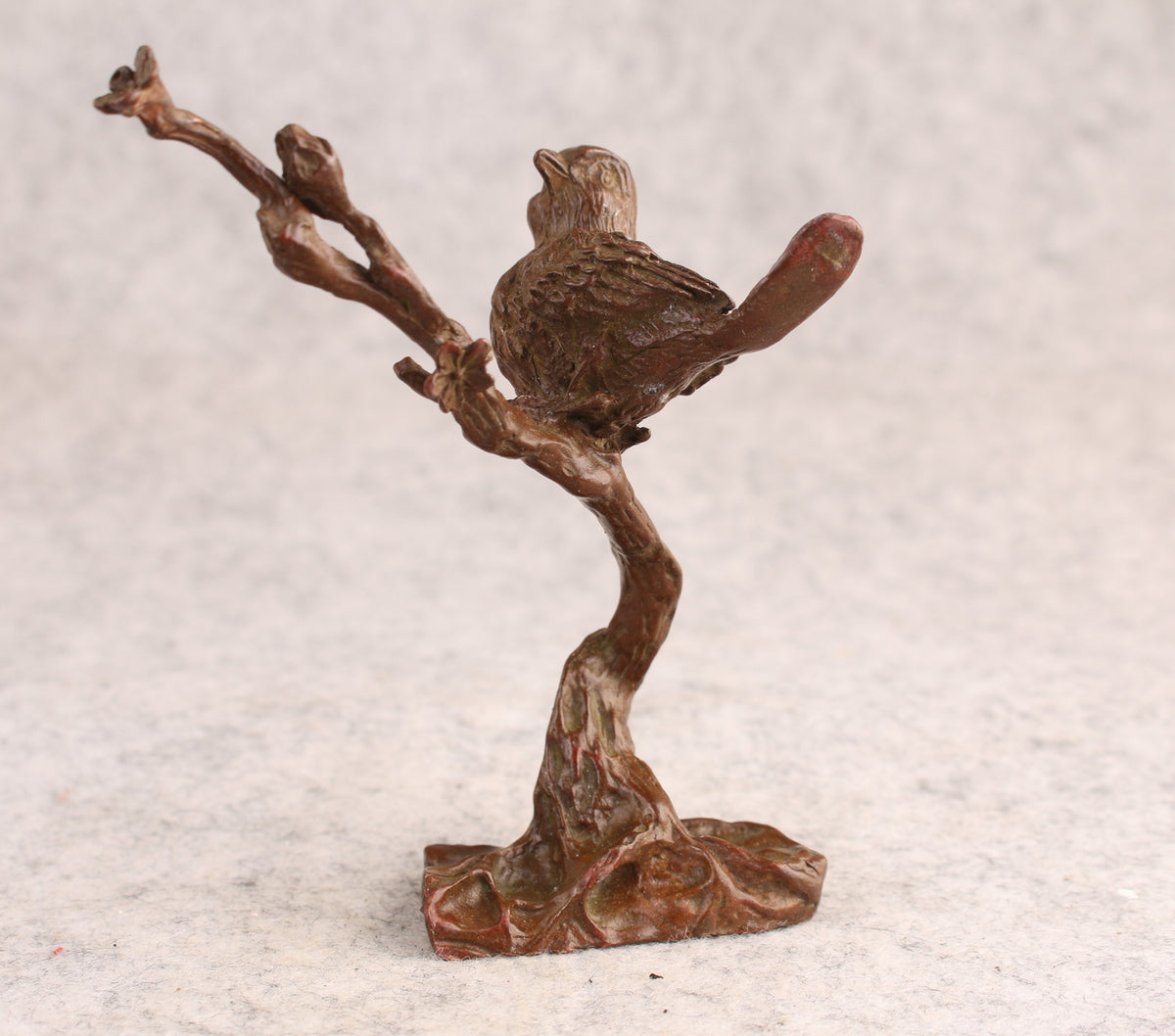 10cm H Lucky bird on club Collection chinese bronze home decor decoration