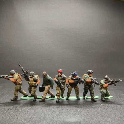 Homemade 1/72 Modern Mercenary Special Operations Team B 7-Person Finished Model