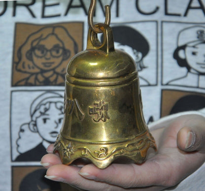 Tibet Buddhism temple bronze Gilt Feng shui exorcism Bell chung Statue