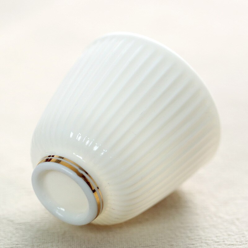 Sheep Fat Jade Ceramic Whiteware Tea Cup Ceramic Teacup Tea Ceremony Cup