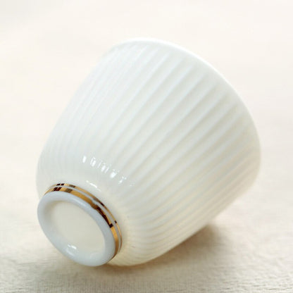 Sheep Fat Jade Ceramic Whiteware Tea Cup Ceramic Teacup Tea Ceremony Cup