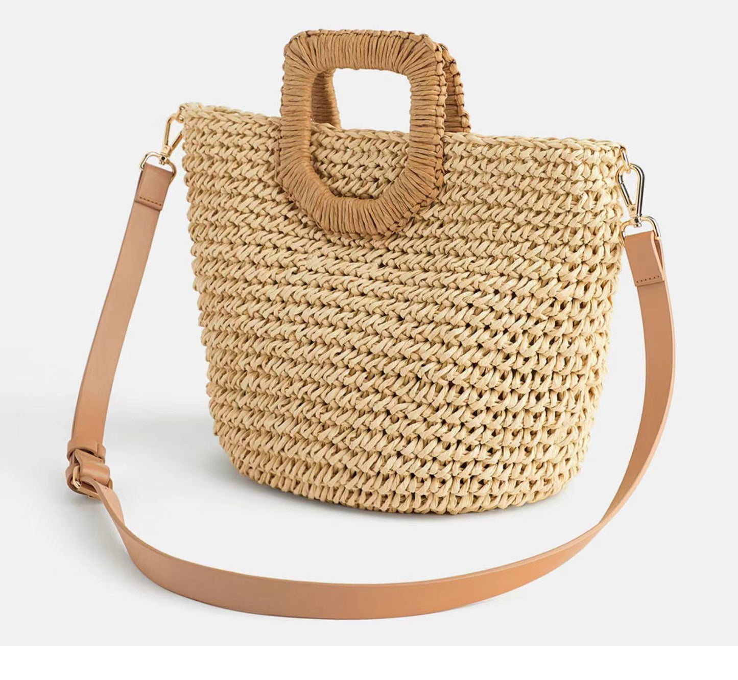 Straw Bag for Womens Summer Beach Bag Woven Tote Bag Large Rattan Shoulder Bag