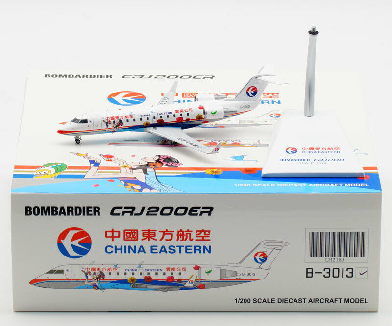 1:200 JC Wings China Eastern Airlines CRJ-200ER Airplane Diecast Aircraft Model