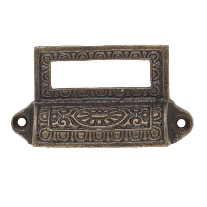 Antique Finish Floral D Pull Iron Cabinet Handles Iron Handle Set of 2