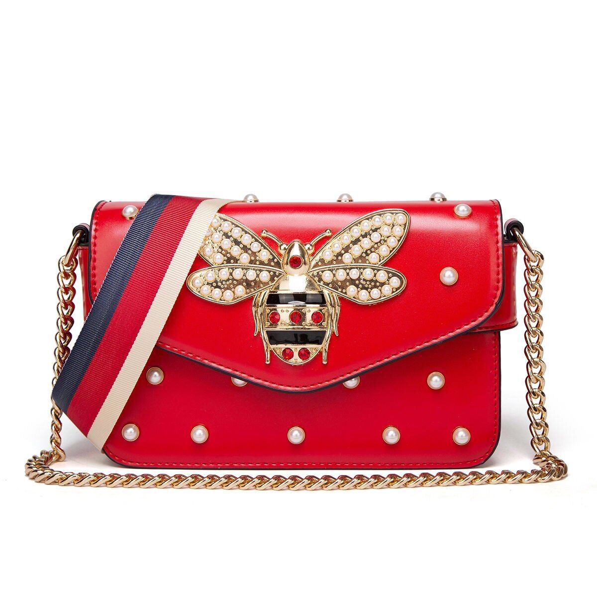 Luxury Metal Women Handbag Bag Fashion Mini Purse Chains Crossbody Messenger Bag