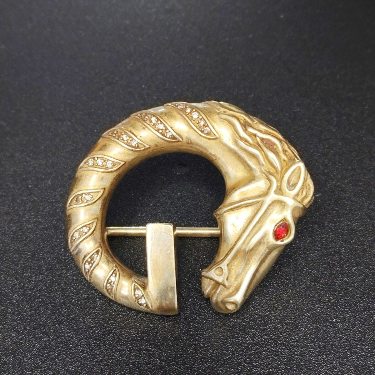 Ethnic Style Pure Copper Belt Buckle 4mm Exquisite Carved Dragon Head Buckle