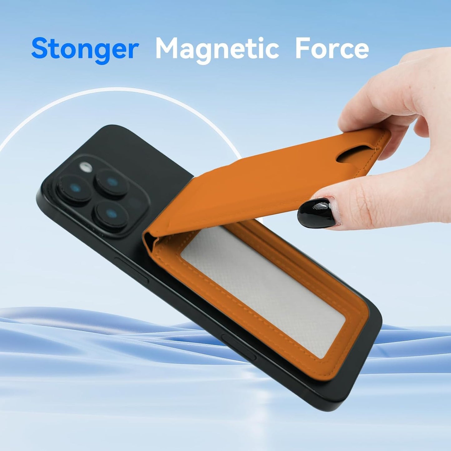 For Magsafe Wallet，Leather Magnetic Wallet for Phone with Adjustable Stand，5 Mag