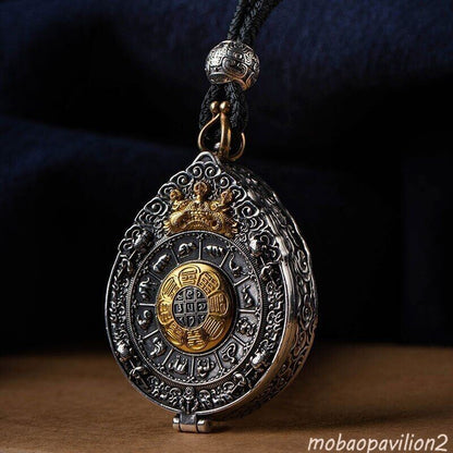 Old Jiugong Bagua Gawu Box Pendant Necklace Decoration Pendant Pendant necklace