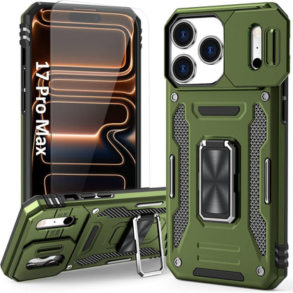 Phone Case Compatible with I Phone17 Pro Max Case with Camera Lens Cover & HD Sc