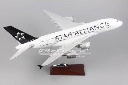 45CM STAR ALLIANCE AIRBUS A380 Passenger Airplane Resin Aircraft Aeroplane Model