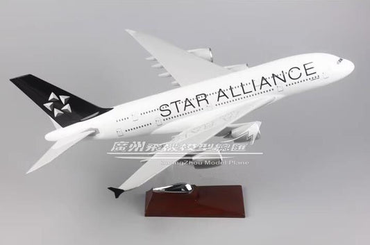 45CM STAR ALLIANCE AIRBUS A380 Passenger Airplane Resin Aircraft Aeroplane Model