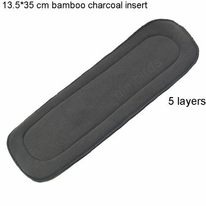 Reusable Washable Diaper Inserts Bamboo Cotton Elastic Inserts Boosters Liners