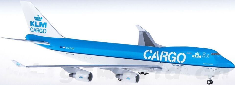 1:200 35CM Hogan KLM CARGO BOEING 747-400ERF Passenger Plane ABS Plastic Model