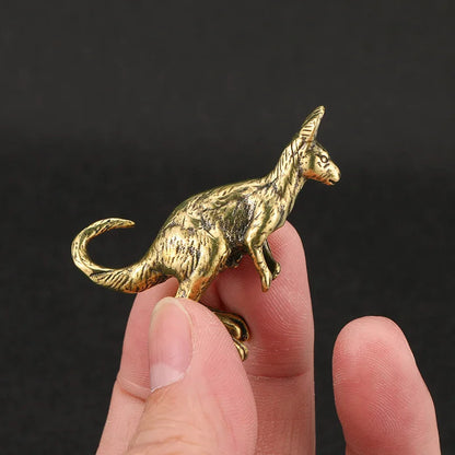 Brass Kangaroo Ornaments Figurines Tea Pet Tabletop Decoration Souvenir