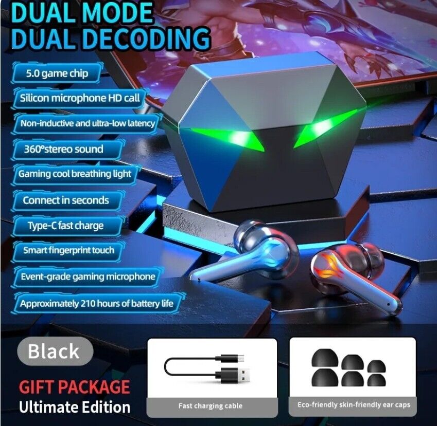 Audifonos Gamer Bluetooth Inalambricos Auriculres Pro Gaming Juegos Musica Call