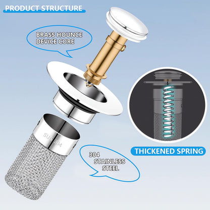 Sink Stopper Hair Catcher Bathroom Pop Up Sink Drain Strainer Filter Plug LOT
