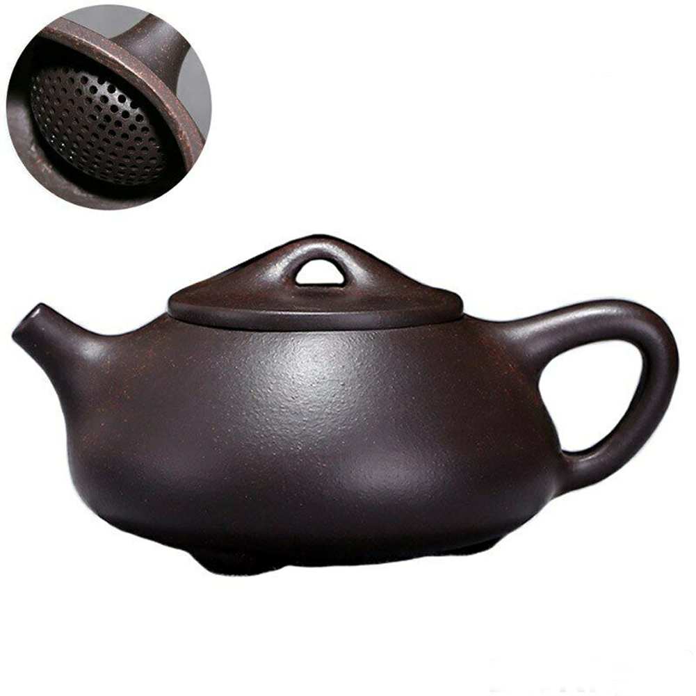 zisha Teapot 8oz Genuine Purple clay Chinese Yixing Black Jingang Shipiao Pot紫砂壶