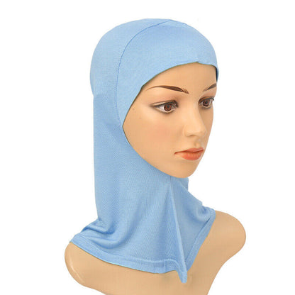 Women's Under Scarf Hat Cap Bone Bonnet Ninja Hijab Islamic Neck Cover Muslim*US