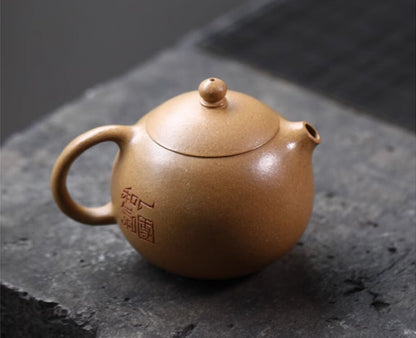 200cc chinese Yixing Handmade Zisha teapot Duan Clay Puffer Gongfu Hu Tea Pot