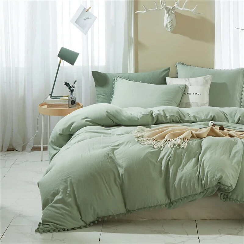 Bedding Set Queen Home Tassel Bed Cover Sets Size Duvet Cover No Sheet