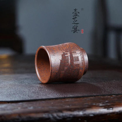 200ml Yixing Zisha Landscape Porcelain Tea Bowl Tea-tasting Cup Master Cup