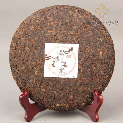 357g Ripe Pu'er Tea Brick Dry Stored 2014 Shuangjiang Mengku Spring Aroma Tea