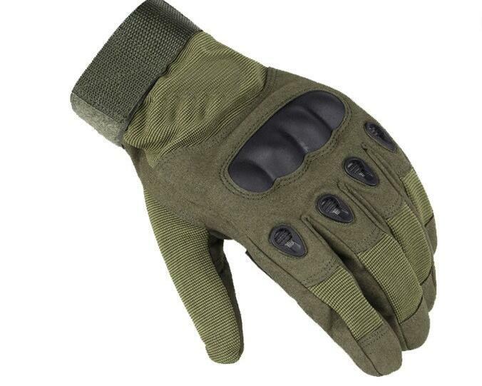 Size Medium Tactical Paintball Gloves with Knuckle Protection (Foliage Green)