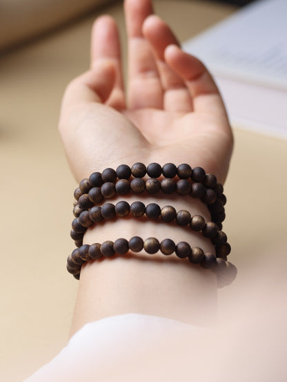 6mm Chinese Natural Eaglewood Handmade Exquisite Bracelets 31249