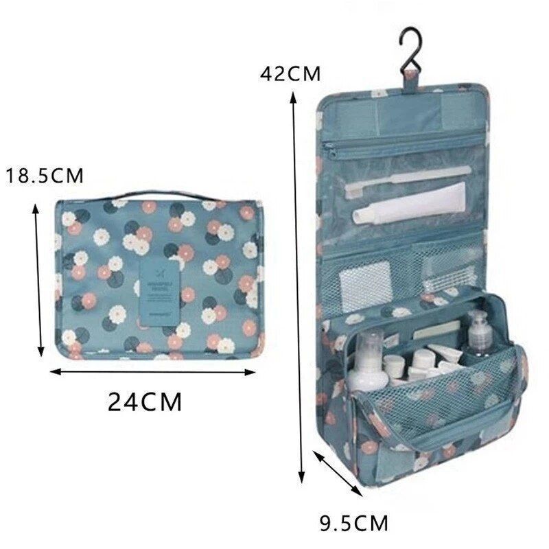 Solid Makeup Bag Toiletries Organizer Traveling Kit Cosmetic Purse 18.5*24*9.5CM