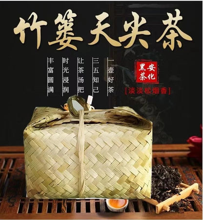 500g China Hunan Anhua Black Tea 2015yr Handmade Brick Tea Fu Cha loose leaf tea