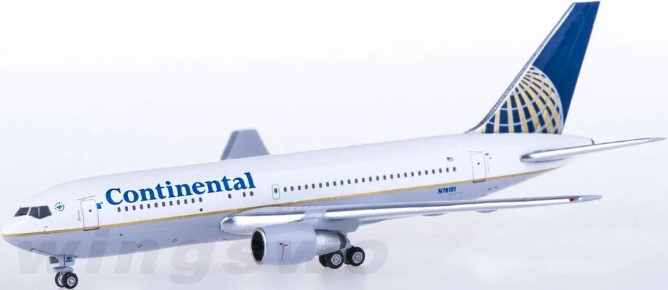 1:400 Aeroclassics Continental BOEING 767-200 Passenger Airplane Diecast Model