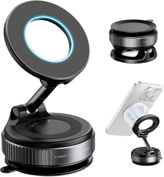 2026 Model Magnetic Car Phone Holder – Strong Suction Cup Car Mount for Iphone &